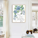 Partial Cross Stitch 11CT Counted Letter Flower Embroidery DIY Needlework