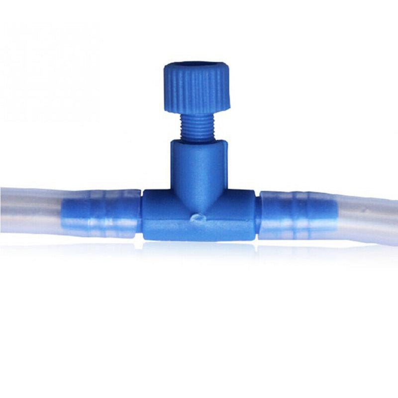 10pcs Aquarium Fish Tank Air Line Flow Control Regulate Valve Switch (Blue)