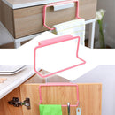 Towel Rack Hanging Holder Kitchen Cabinet Bathroom Towel Rack(Pink) Newly
