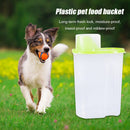 Pet Food Store Bucket Dried Grains Tank Cat Food Storage Container (Green)