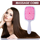 Wide Teeth Air Cushion Combs Scalp Massage Brush Hollow Grid Comb (Red) Newly