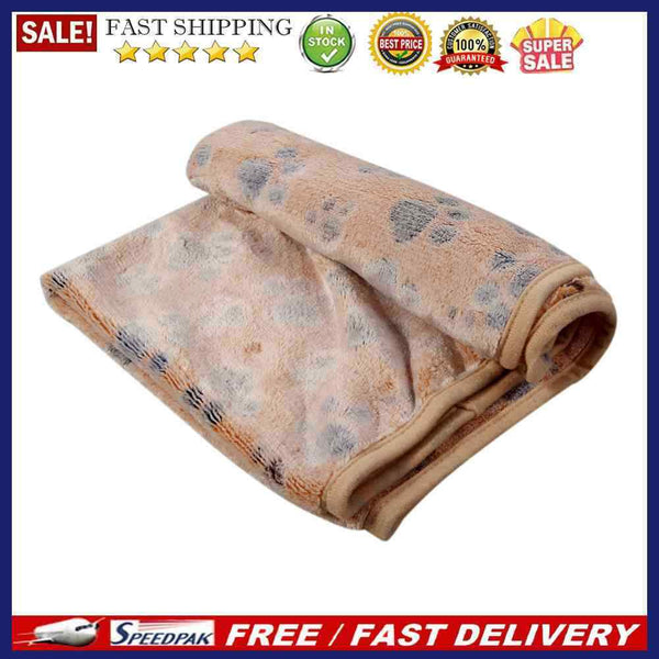 L WARM Pet Blanket Touch Soft Warm Mat Dogs Cat  Bed Blanket Mat(Brown)