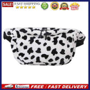 Cow Printed Plush Chest Bag Fashion Women Messenger Shoulder Pack Phone Purse