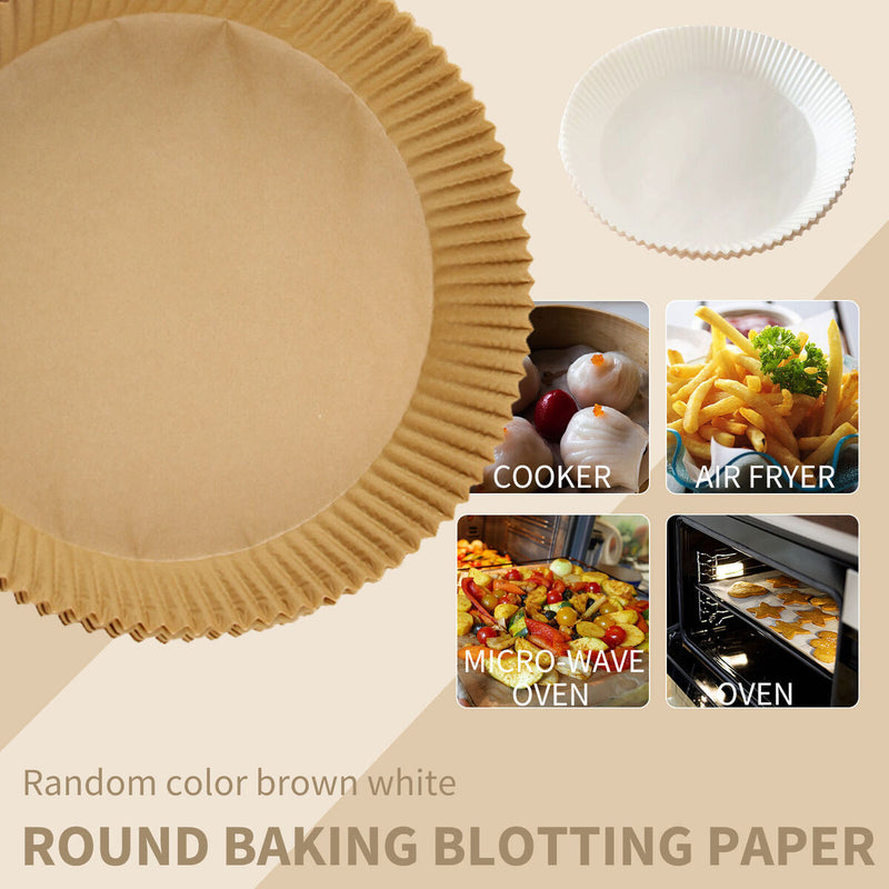 Air Fryer Liners - 100 Pieces Unbleached Air Fryer Parchment Paper (16cm)