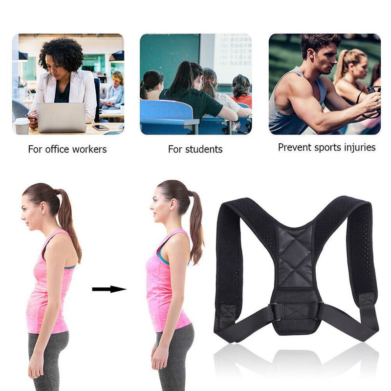 Posture Corrector Back Straightener Lumbar Shoulder Support Belt Body Braces
