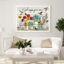 5D Diamond Painting Kit Board Flower Full Round Drill DIY Wall Art (A978) Newly