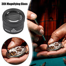 30X Magnifying Glass Optical Lens Magnifier Coin Watch Repair Loupe (Black)