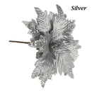 Home Decoration Glitter Ornament Xmas Gift Poinsettia Christmas Tree Flowers