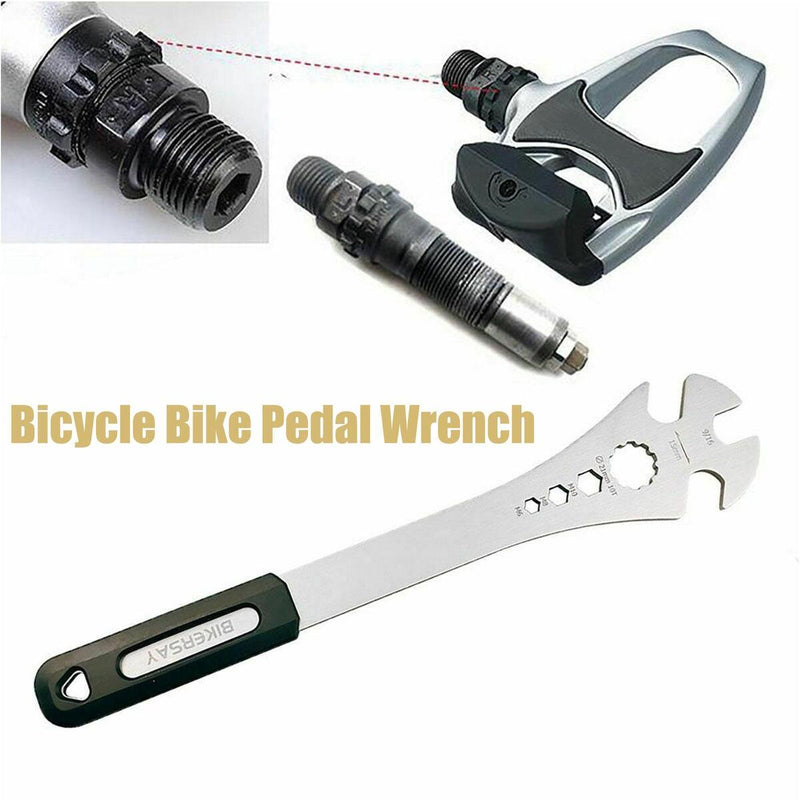 Bicycle Foot Pedal Wrench Spanner Alloy Steel Long Handle Bikes Repair Tool\