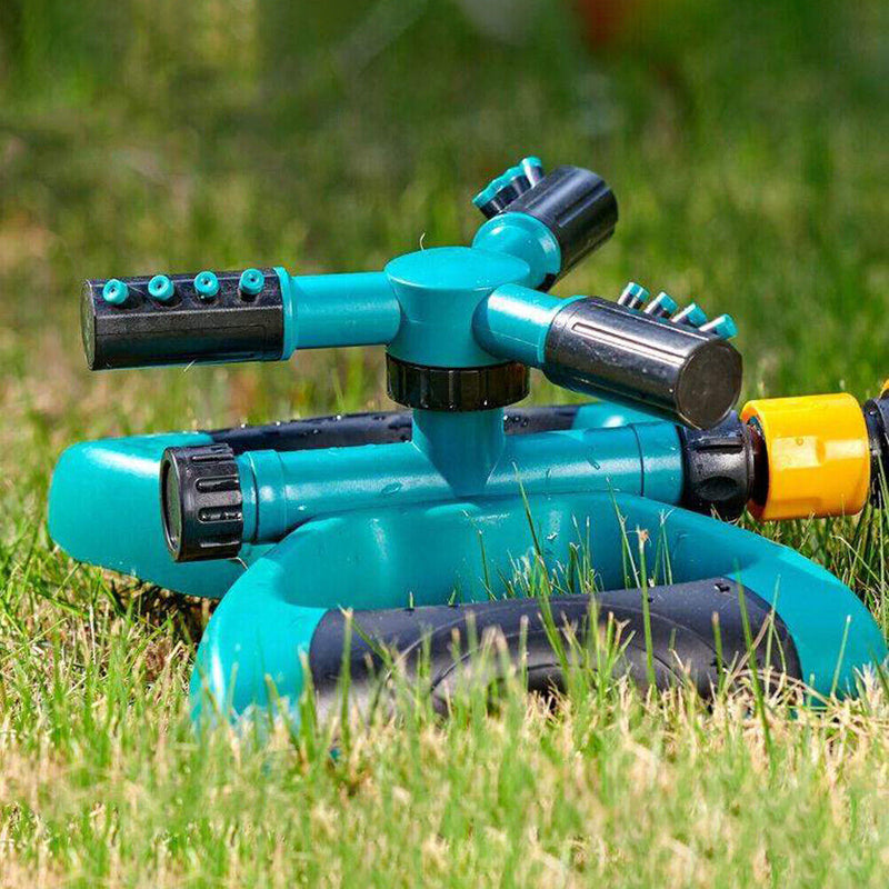 360 Degree Automatic Garden Sprinklers System Rotary Three Nozzle Arm Pipe