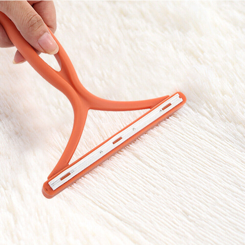 Lint Remover Pet Hair Fuzz Fabric Shaver Coat Clothes Fluff Brush (Orange)
