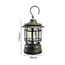 Outdoor Camping Light Retro USB Hanging Atmosphere Home Table Lamp (Green) Newly