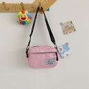 Fashion Women Canvas Patchwork Crossbody Phone Bag Mini Handbags (Pink)
