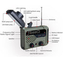 Outdoor Music Player LED Flashlight Hand Crank Radio Solar FM Radio