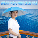 Outdoor Cap Portable Anti-Rain Anti-Sun Head Umbrella Hat (Light Blue) Newly