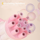 Gatling Bubble Guns 12-Holes Electric Bubble Machine (Pink Battery Charge)
