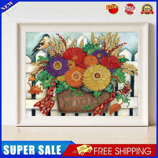 #A Diamond Drawing Colorful Daisy Bouquet Special-shaped Partial Drill 5D DIY Gi