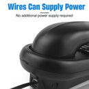 Corded Phone Wall Mountable Landline Telephone Big Button for Home (Black)