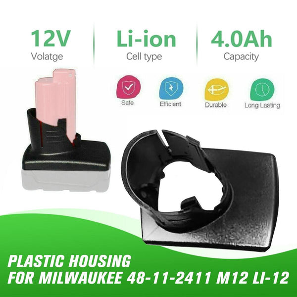 Battery Plastic Case Top Replacement Parts For Milwaukee 48-11-2411 M12 Li-12v`