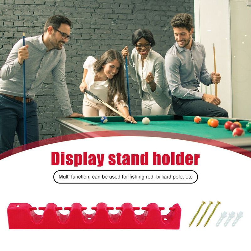 6 Holes Fishing Rod Storage Rack Wall Mounted Fishing Pole Display Stand Holder