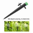 50pcs Adjustable Sprinkler Spray Dripper Drip Emitter 360 Degrees Stake Noz