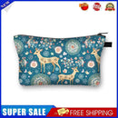 Elk Printed Hand Hold Travel Storage Cosmetic Bag Toiletry Bag