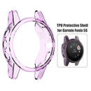 Anti-scratch TPU Transparent Skin Protector Frame for Garmin Fenix 5S Smartwatch