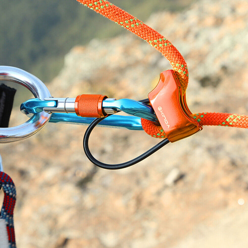 Hiking Descent Device ATC Belay Rappel 25KN Outdoor Rock Climbing Camping T