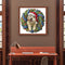 40x40cm Xmas Dog Frameless Picture Oil Paint By Numbers Hand Painted Home Decor