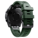 Silicone Strap for Garmin Fenix 7/6/6 Pro/5/5 Plus Watch Band (Army Green)