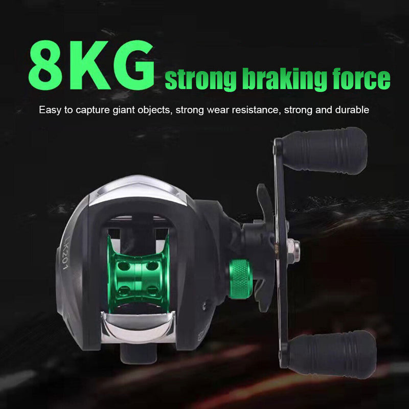 8kg 17+1 BBs 7.2/1 Fishing Reel Metal Line Cup Baitcasting Wheel (Left) Newly