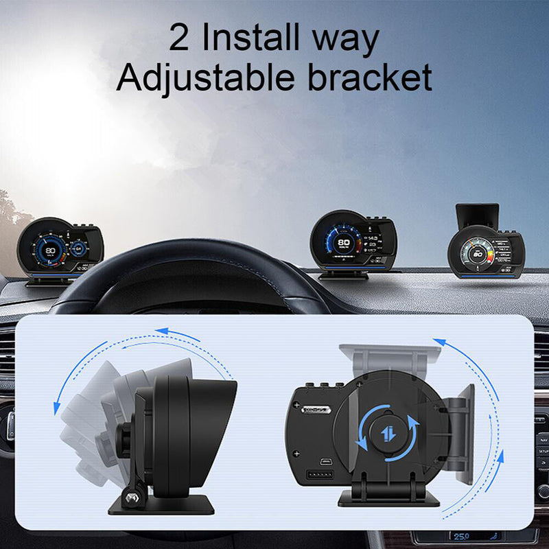 Head Up Display Auto Display Digital Odometer Security Oil Temp RPM