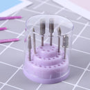 48 Holes Storage Box Nail Drill Bit Holder Display Standing Container Manicure T