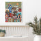 Snow Village Oil Painting By Numbers DIY Frameless Art Picture On Canvas