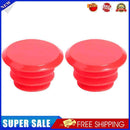 2pcs Bicycle Handlebar Plug Plastic Mountain Bike Grips End Covers (Red)
