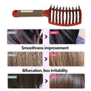 Multifunction Curved Shape Comb Hairdressing Massage Comb Brush (Red) Newly