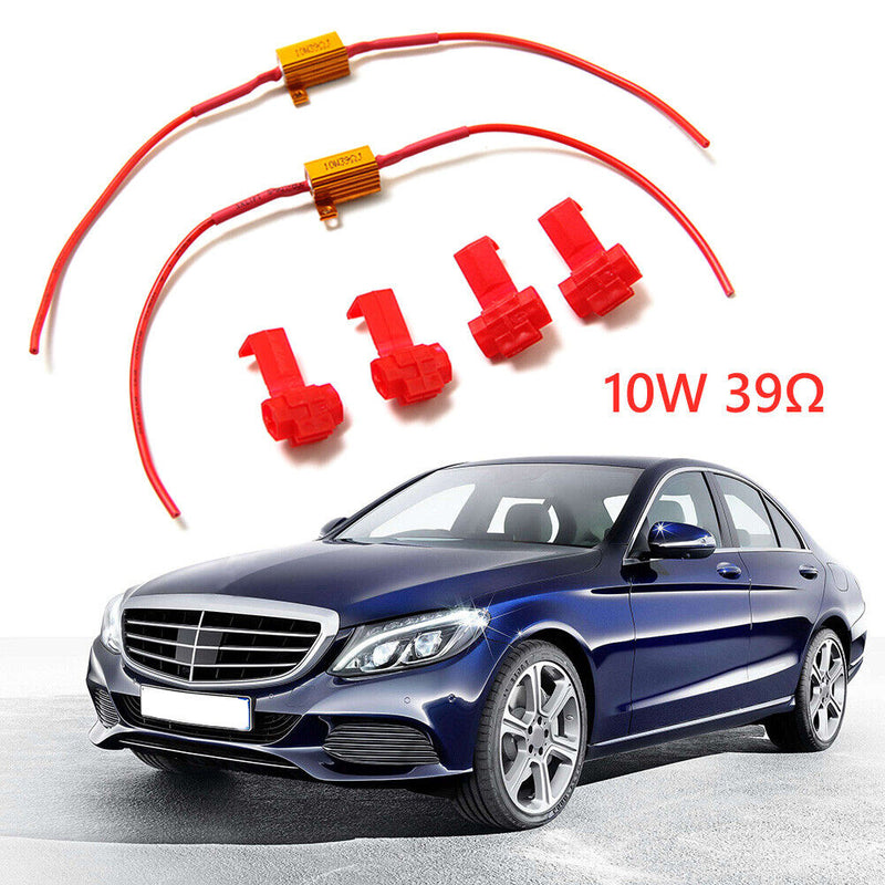 1 Pair Anti-Flicker Adapter Waterproof 39ohm 10W Load Resistor Decoders