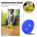 Inflatable Half Sphere Yoga Balls Massage Trainer Balancing Ball (Blue)