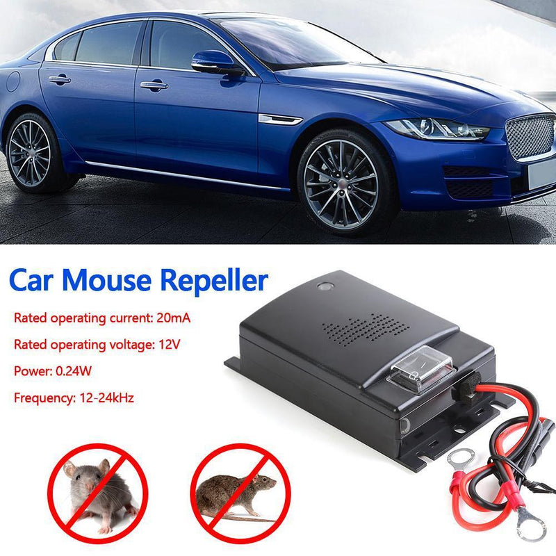 12V Car Ultrasonic Mouse Repeller Engine Bay Electric Rat Mice Repellent Newly