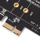 PCI-E 1X to M.2 NVME M Key Riser Adapter Card Supports 2230 2242 2260 2280 SSD