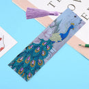 Rhinestone Diamond Painting Leather Bookmarks Leather Craft (Peafowl-AA397)