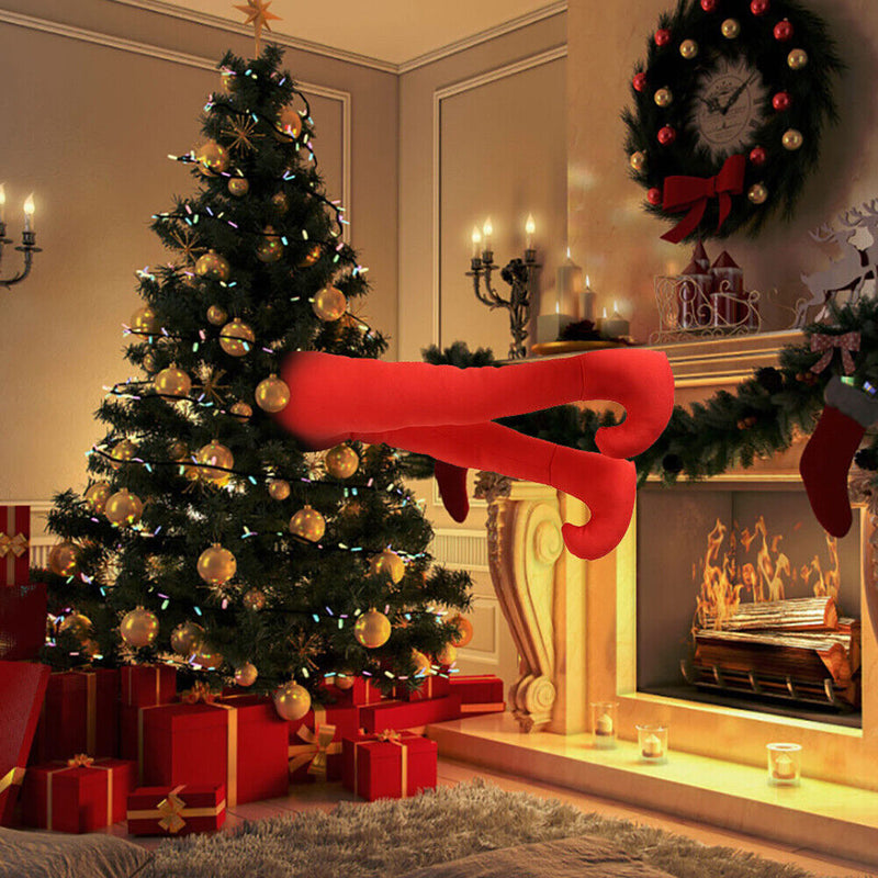 Party Trick Prosthetic Santa Claus Simulation Leg Xmas Tree Christmas Decoration