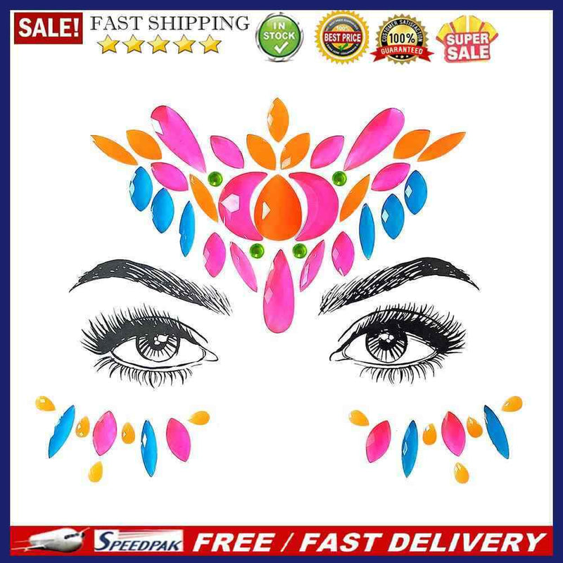 Acrylic Body Face Decoration Crystal Diamond Tattoo Paste Rhinestone Sticke