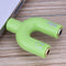3.5mm Stereo Audio Jack Earphone Headphone 2 Way U Splitter Adapter Newly