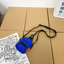 Nylon Crossbody Bag Men Women Street Hip Hop Zip Small Phone Packs (Blue)