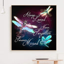Dragonfly Full Round Drill Mosaic DIY Wall Art Picture of Rhinestone Decoration