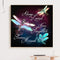 Dragonfly Full Round Drill Mosaic DIY Wall Art Picture of Rhinestone Decoration