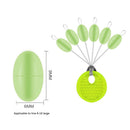60pcs 10 Group Set Silicone Space Beans Stopper Fishing Bait Float (Green) Newly