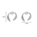 Jewelry Geometric Heart Clip Earrings No Piercing Earrings C-shape Ear Clip