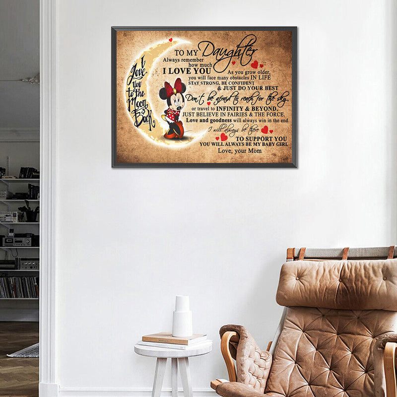 Diamond Painting Mouse Letters Full Round Drill Picture of Rhinestone DIY Kits